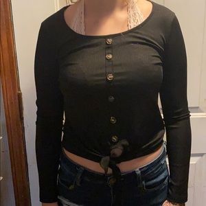 Long sleeve crop top